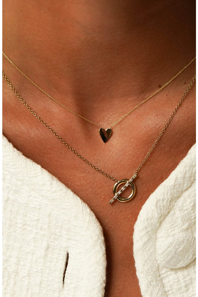 DRD Heart Necklace, Alternate, color, YELLOW GOLD