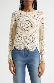 Ulla Johnson Eugnie Cotton Crochet Top