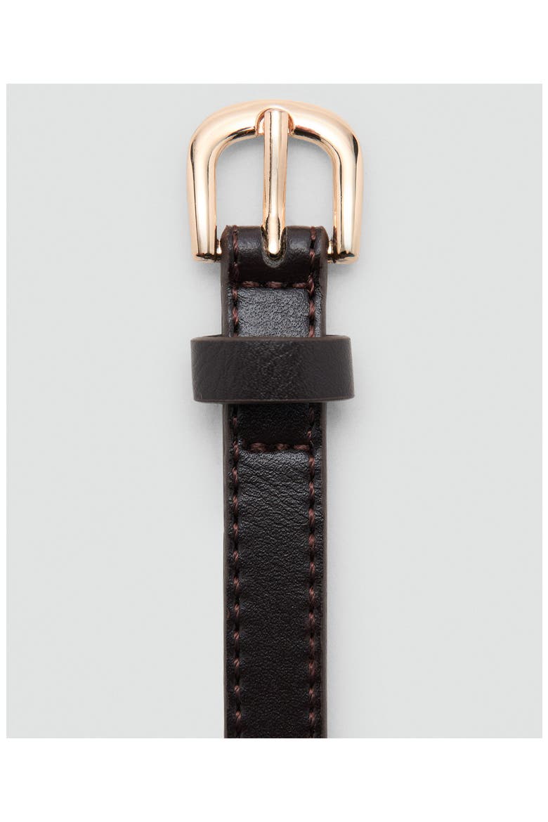 Stone Embellished Skinny Belt, Alternate, color, CHOCOLATE