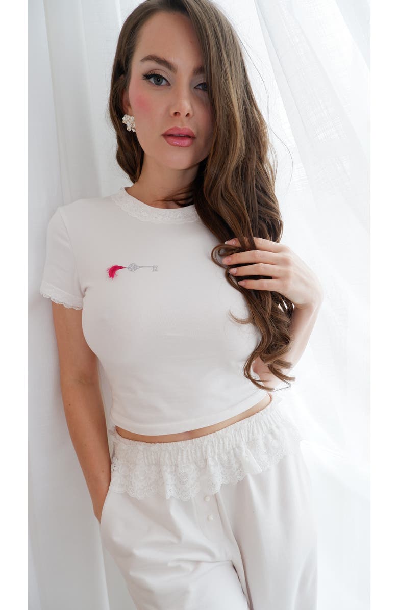 Scarlett Gasque The Day Dream Secret Tee, Main, color, Ecru