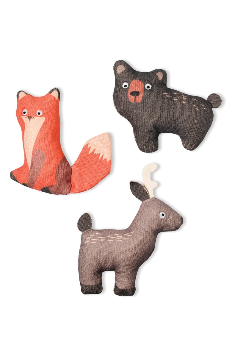 Fringe Studio Forest Friends 3-Pack Pet Toys, Main, color,