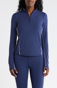 90 DEGREE BY REFLEX Tennis Interlock Half Zip Pullover