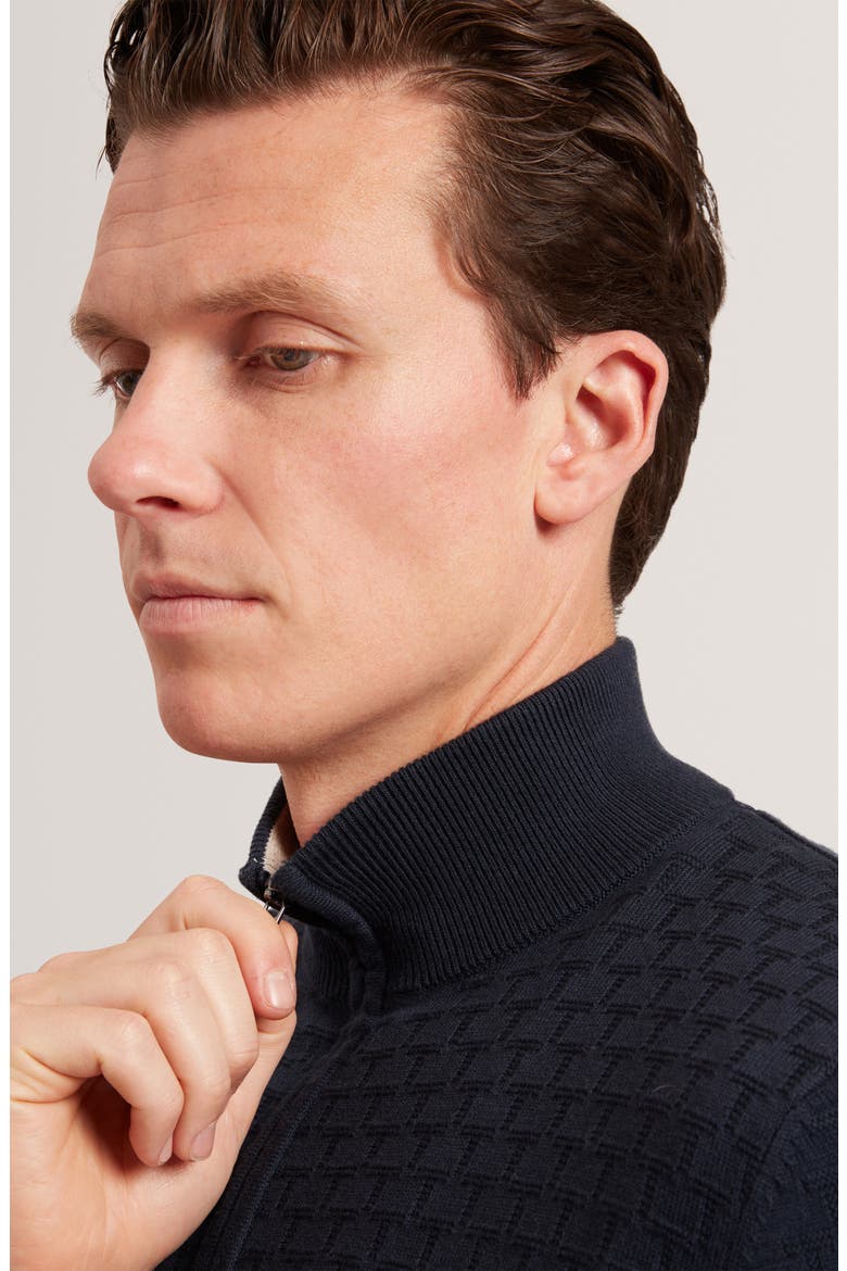Jeremee Quarter Zip Sweater, Alternate, color, NAVY
