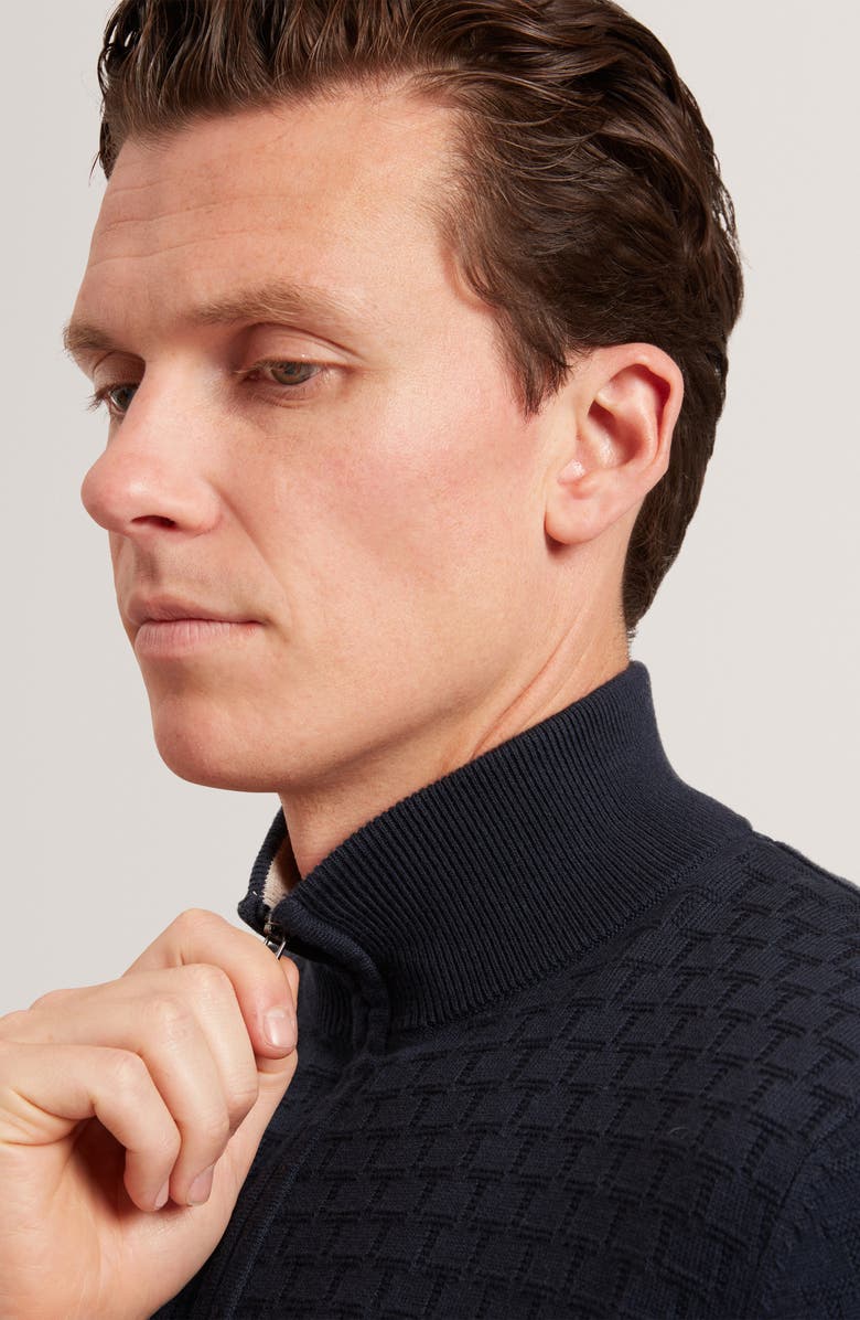 Ted Baker Jeremee Quarter Zip Sweater, Alternate, color, Navy