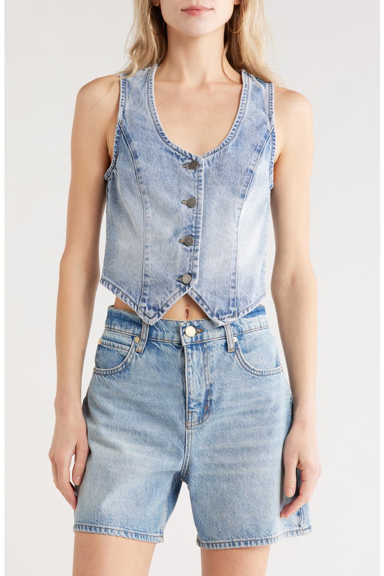 Denim Vest, Main, color, LIGHT WASH