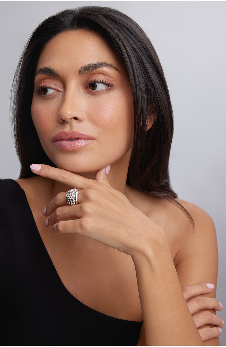 LAGOS Signature Caviar Beaded Ring, Alternate, color, Silver