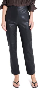 TWP Logan Tapered Ankle Straight Leg Leather Pants
