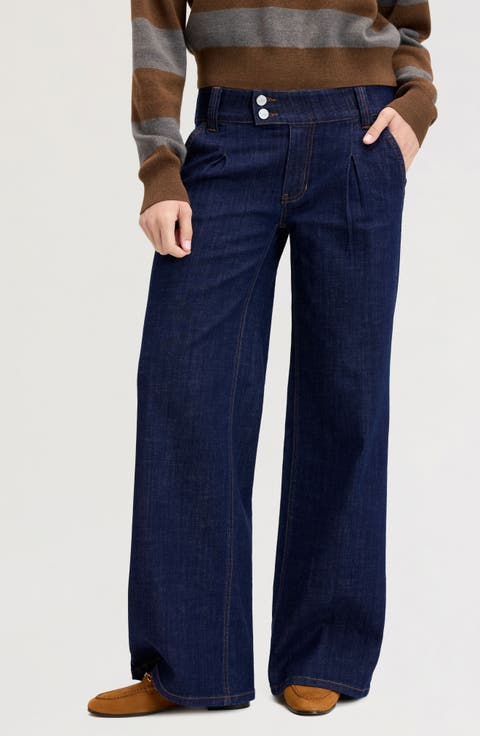 Low Rise Wide Leg Jeans
