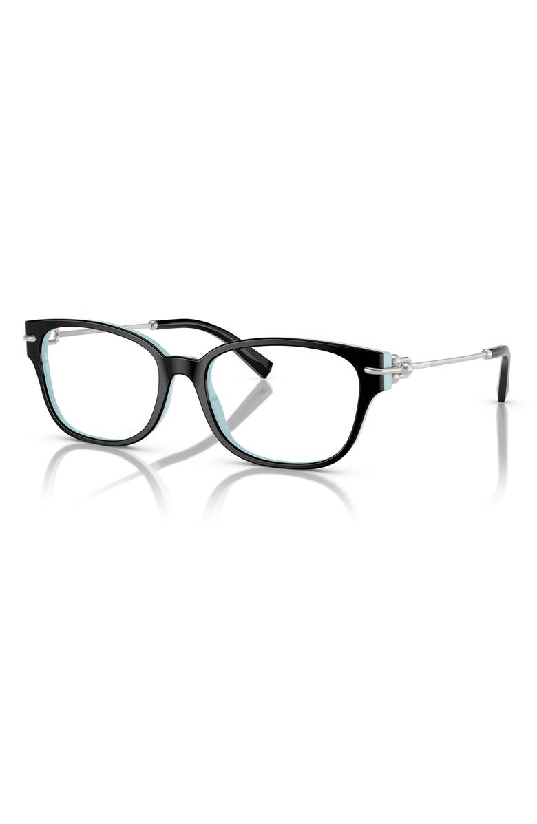 Tiffany & Co. 54mm Pillow Optical Glasses, Alternate, color, Black Blue