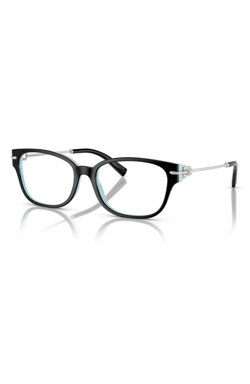 Tiffany & Co . 54mm Pillow Optical Glasses In Black Blue