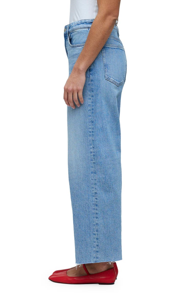 Madewell The Perfect Raw Hem Wide Leg Crop Jeans, Alternate, color, 