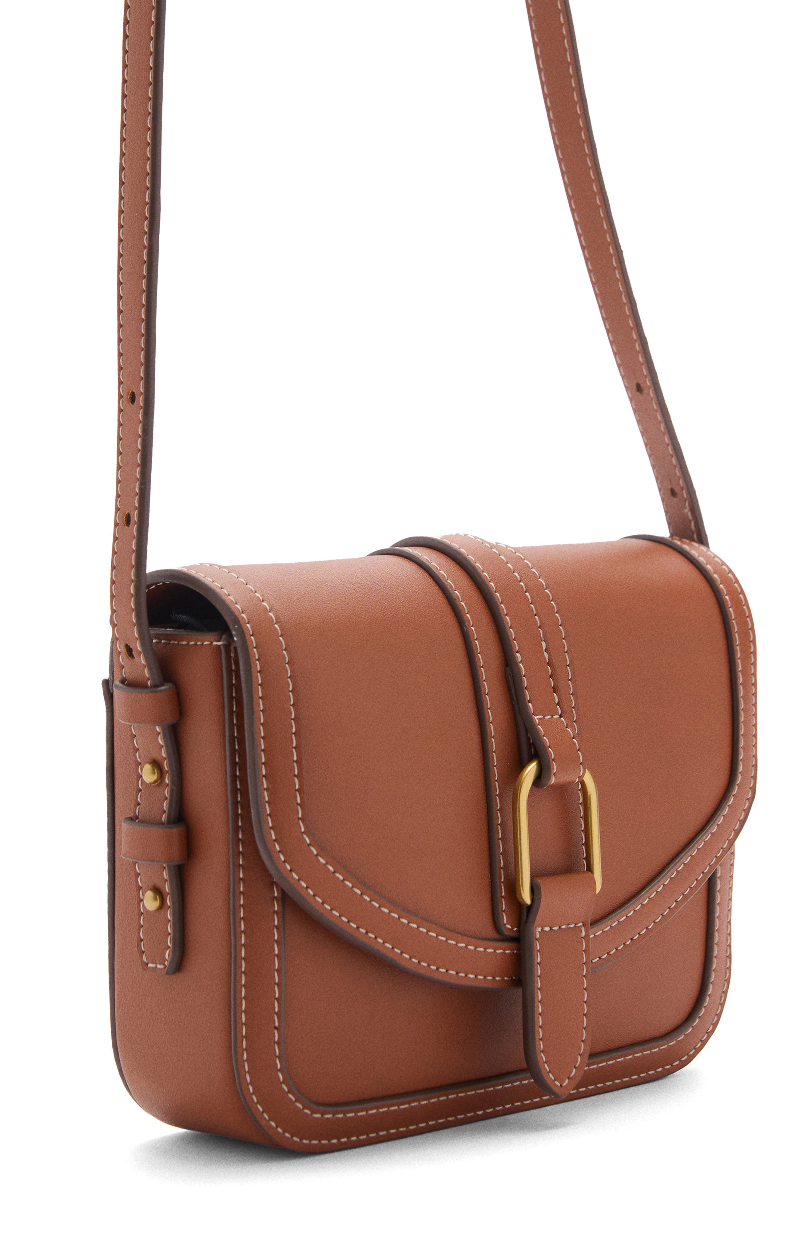 Faux Leather Shoulder Bag, Alternate, color, LEATHER