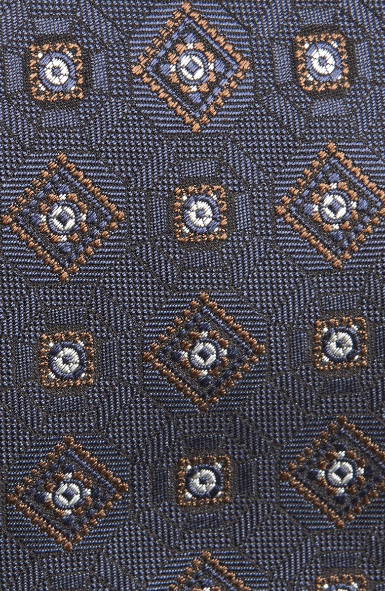 Brioni Medallion Pattern Silk Tie, Alternate, color, 