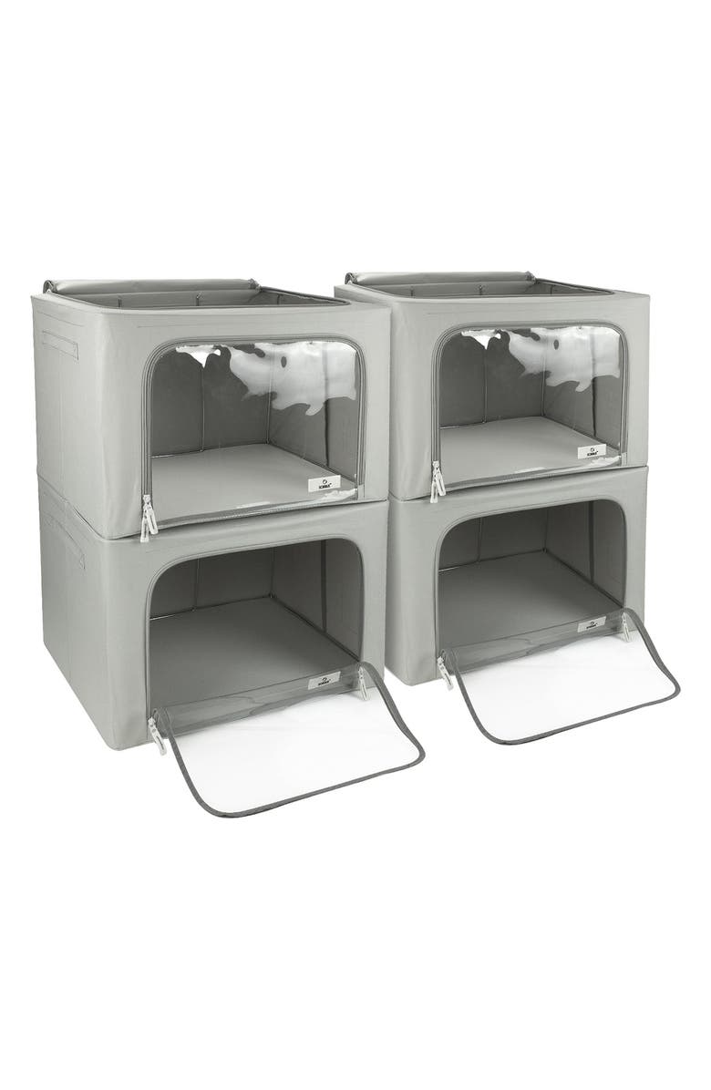 SORBUS 4-Pack Foldable Storage Boxes, Main, color, 