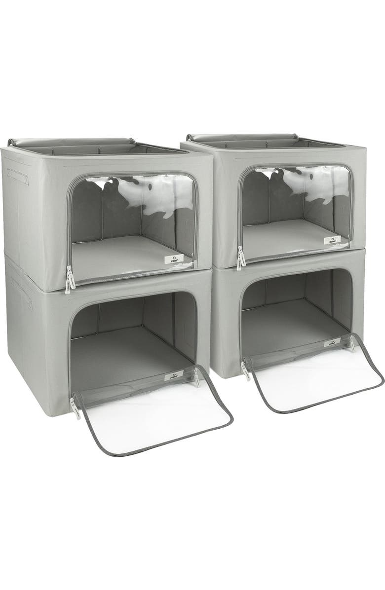 SORBUS 4-Pack Foldable Storage Boxes, Main, color,