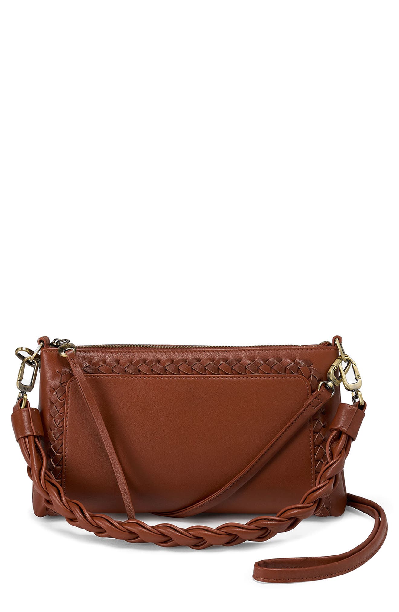 Darcy Convertible Leather Crossbody Bag, Main, color, LUGGAGE