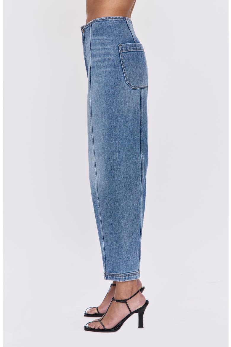 Blair Bandless High Waist Crop Barrel Jeans, Alternate, color, SARDINIA