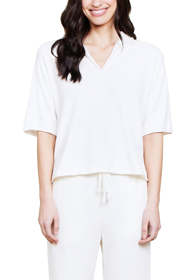 Collared Knit Top, Main, color, PEARL