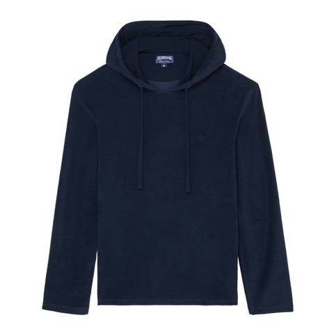 Men's Terry Long-Sleeved Hooded T-Shirt