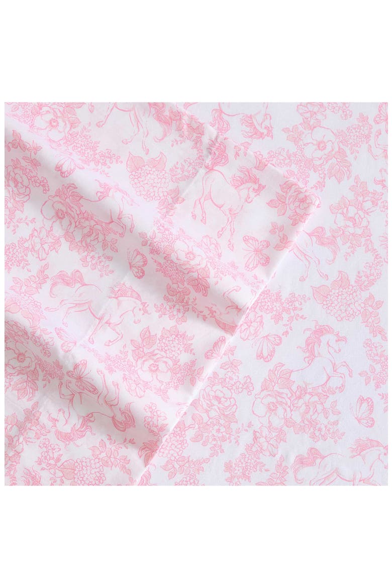 Toile Unicorn Microfiber Sheet Set, Alternate, color, PINK TOILE UNICORN