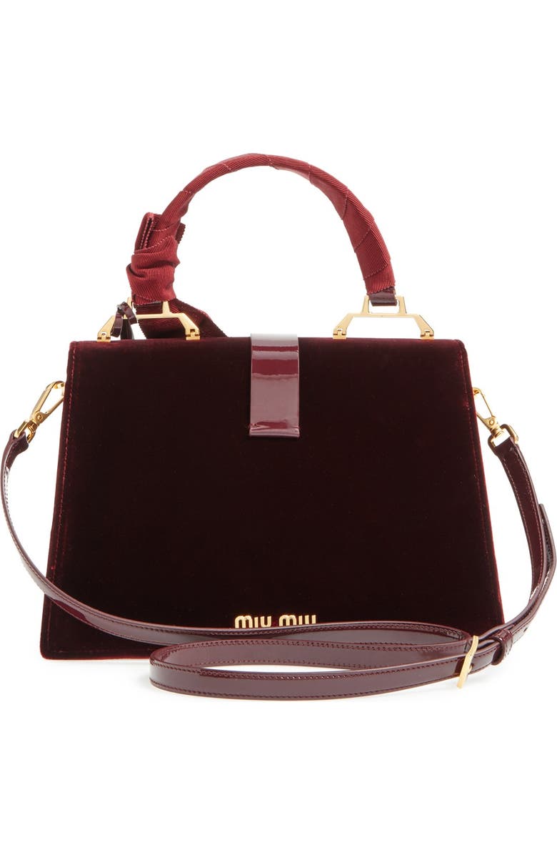 Miu Miu 'Velutto' Top Handle Satchel, Alternate, color,