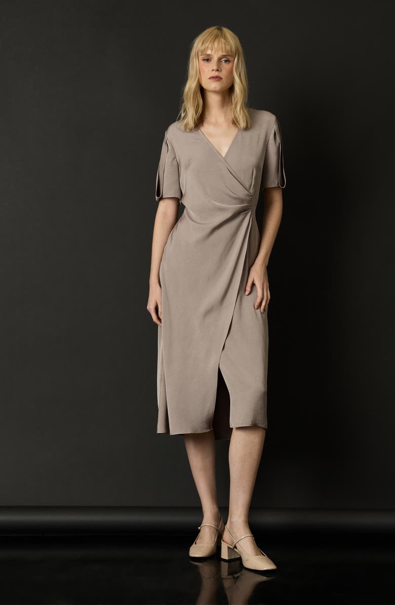 Luxely Pleated High-Low Dress, Alternate, color,