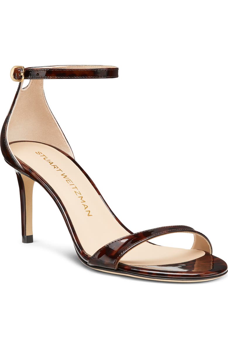 Stuart Weitzman Nudist II 75 Sandal, Main, color, Dark Brown