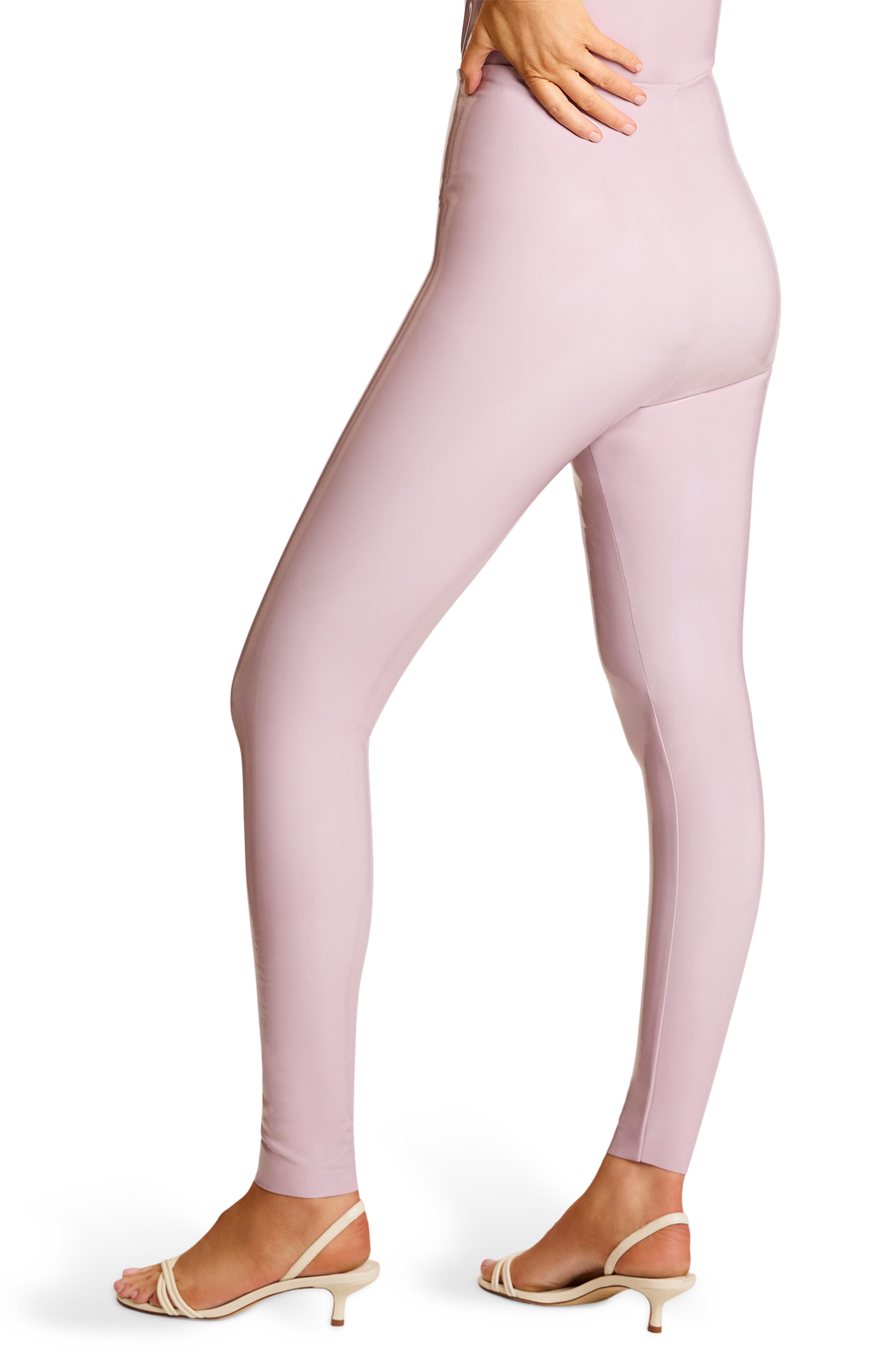 Control Top Faux Patent Leather Leggings - image 2
