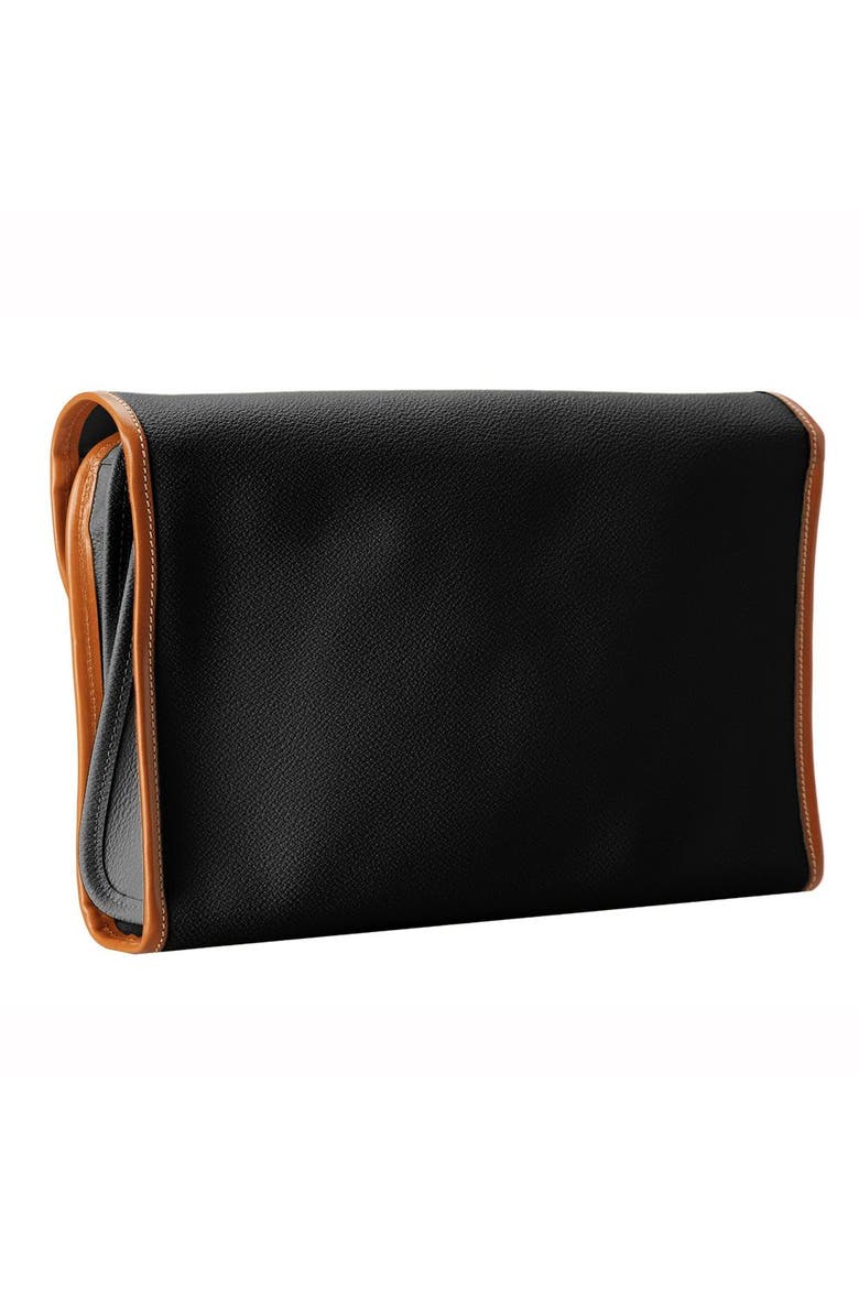 Firenze Tri-Fold Traveler Toiletry Bag, Alternate, color, Black
