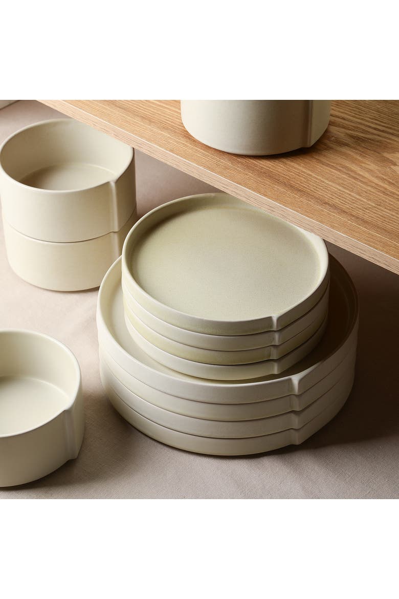 Bao Stoneware 12-Piece Dinnerware Set, Alternate, color, Beige