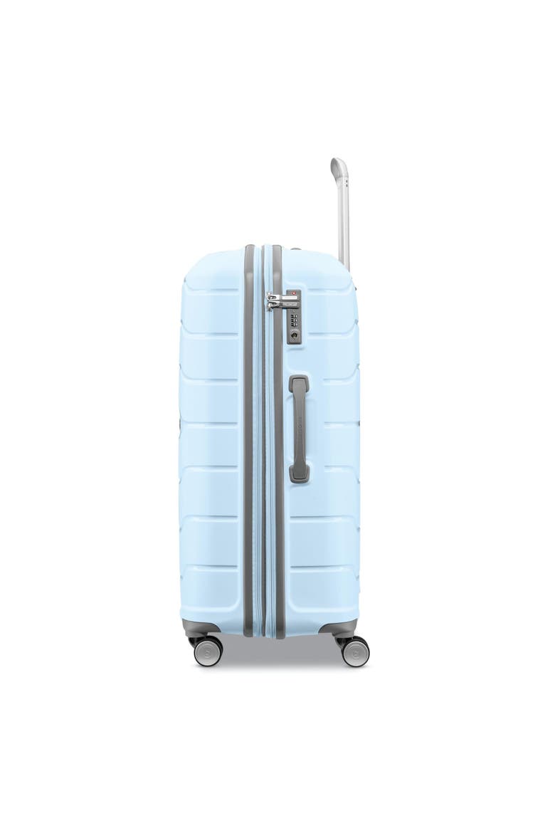 Freeform Hardside Expandable 28" Large Checked Spinner Luggage, Alternate, color, Sky Blue