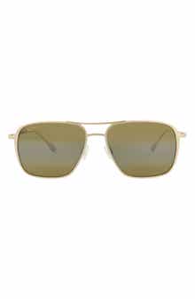 Maui Jim 57mm Polarized Gradient Aviator Sunglasses