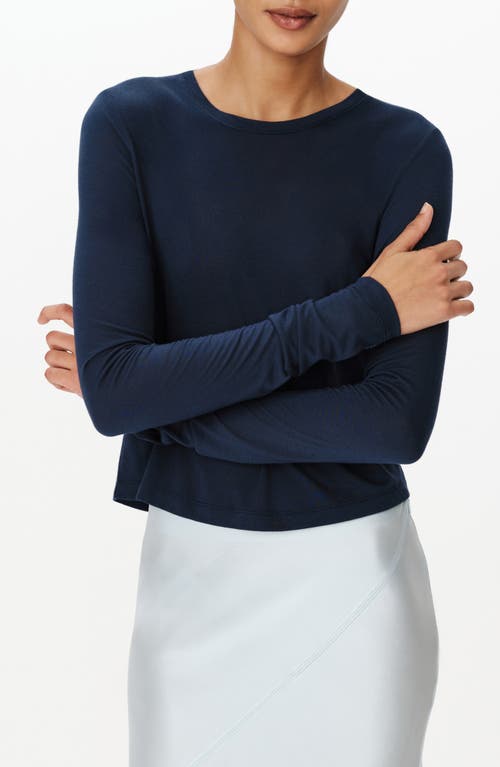 Atm Anthony Thomas Melillo Modal Jersey Cropped Crew Neck Top In Midnight