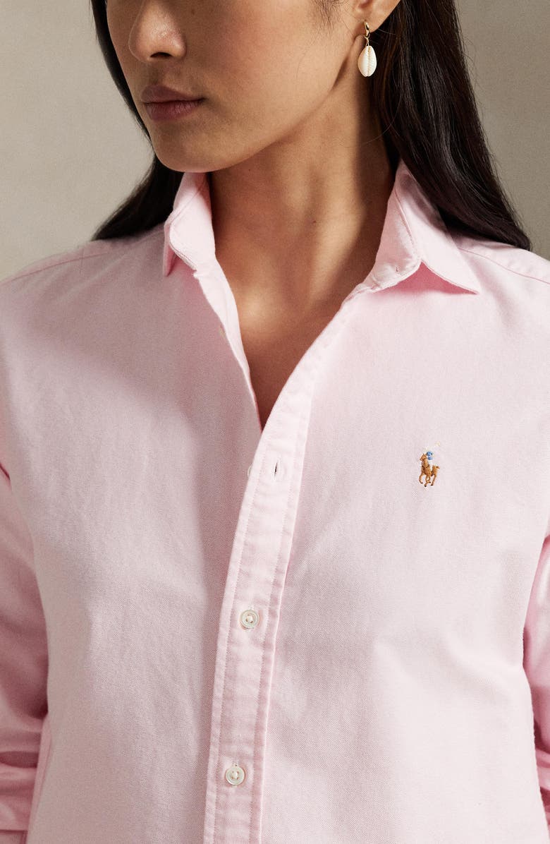 Polo Ralph Lauren Slim Fit Cotton Oxford Button-Up Shirt, Alternate, color, Bath Pink