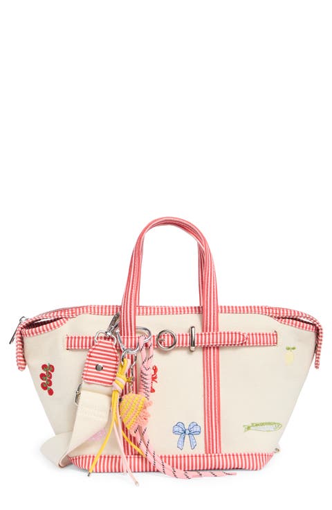 Mini Embroidered Canvas Tote