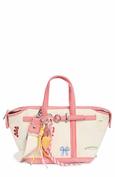 Mini Embroidered Canvas Tote