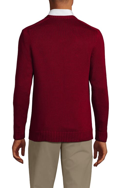 LANDS' END LANDS' END SCHOOL UNIFORM YOUNG COTTON MODAL V-NECK SWEATER