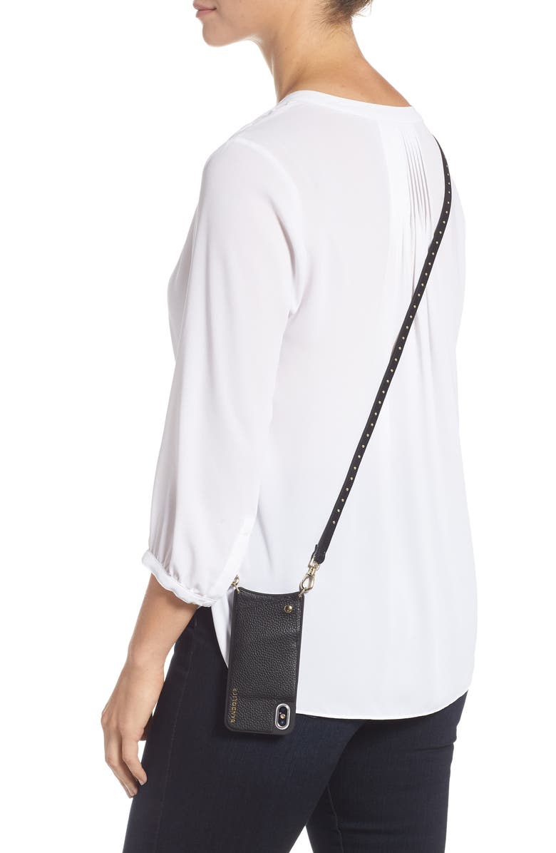 Bandolier Nicole Pebbled Leather 6/7/8 & 6/7/8 Plus Crossbody Case, Alternate, color, 