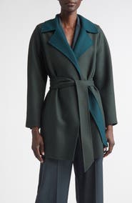 ST. JOHN Wool & Cashmere Double Face Twill Coat