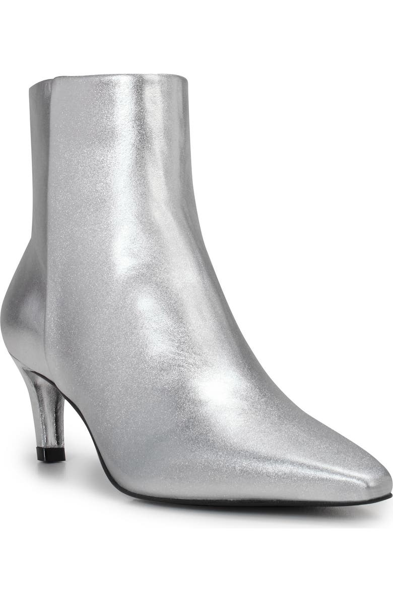 Vince Camuto Quinley Pointed Toe Bootie, Main, color, Silver Metnap