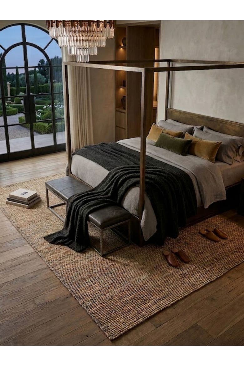 Fuji Wool & Jute Rug, Alternate, color, Brown