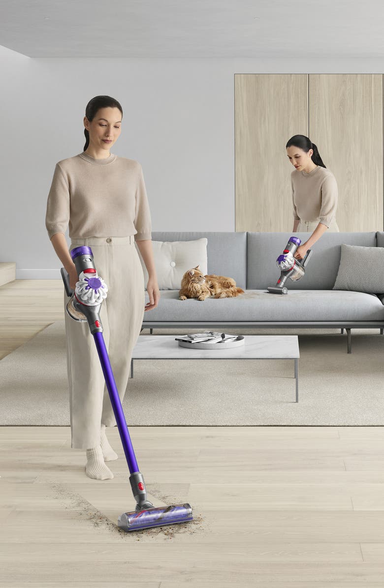 Dyson v8 Animal Extra Vacuum- Silver/Purple - Refurbished, Alternate, color, Purple Multi