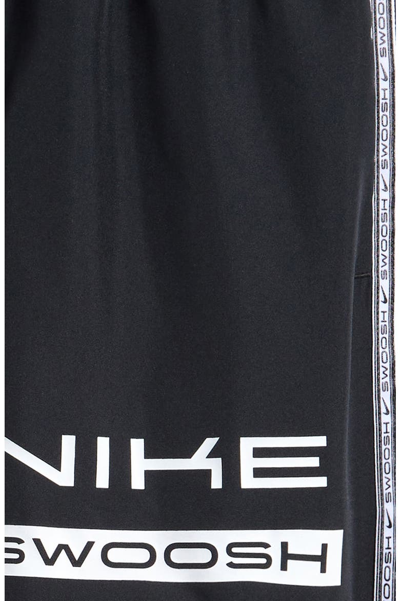 Kids' Multi Dri-FIT Woven Drawstring Shorts, Alternate, color, BLACK/ WHITE