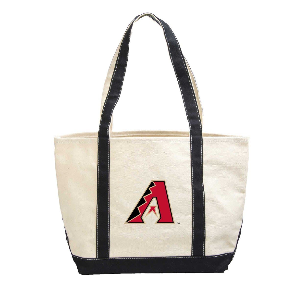 LOGO BRANDS Arizona Diamondbacks Canvas Tote Bag, Main, color, Cream