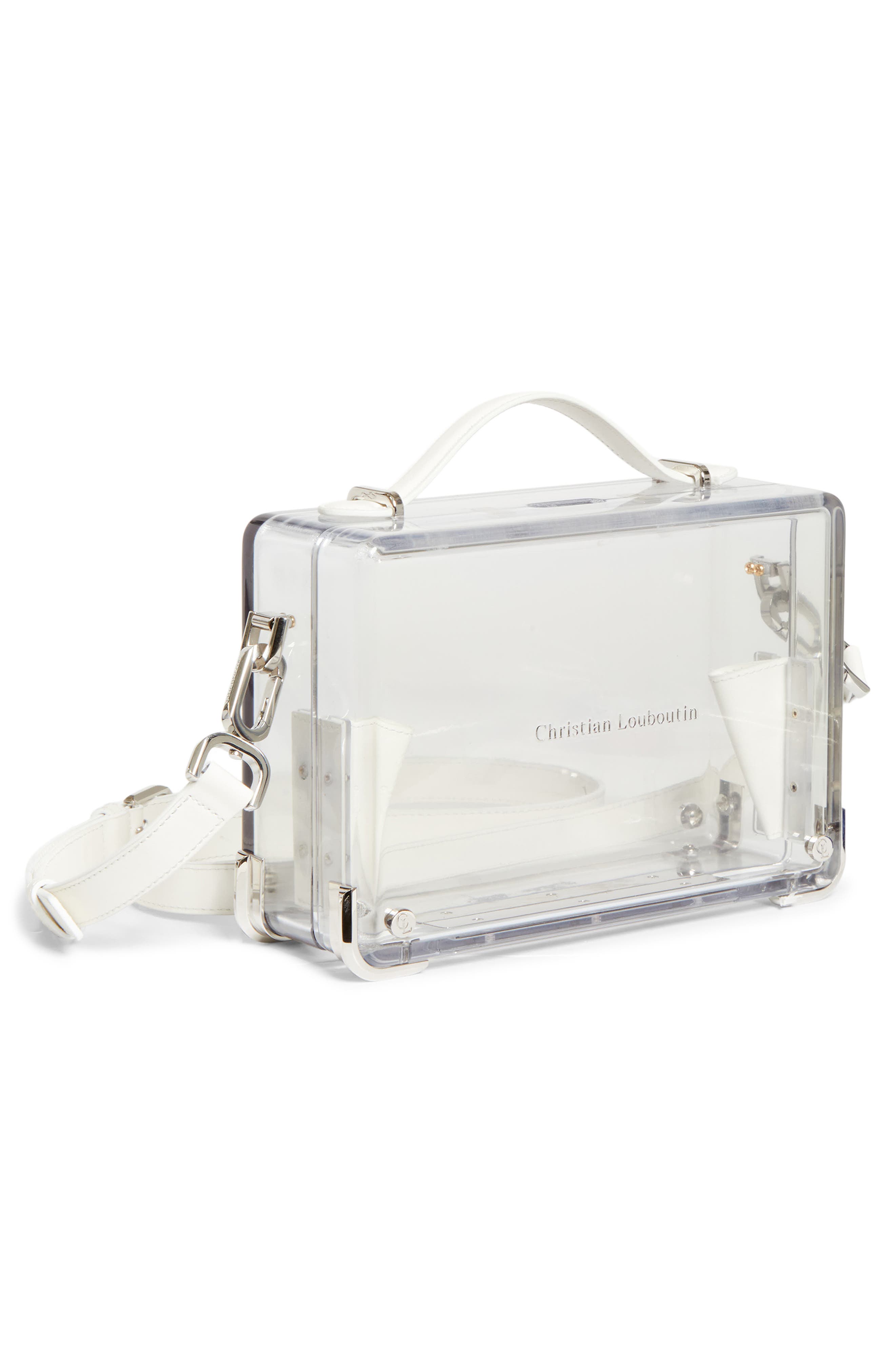 Small Tactical Thru Clear Crossbody Briefcase Bag, Alternate, color, W003 - TRANSPARENT
