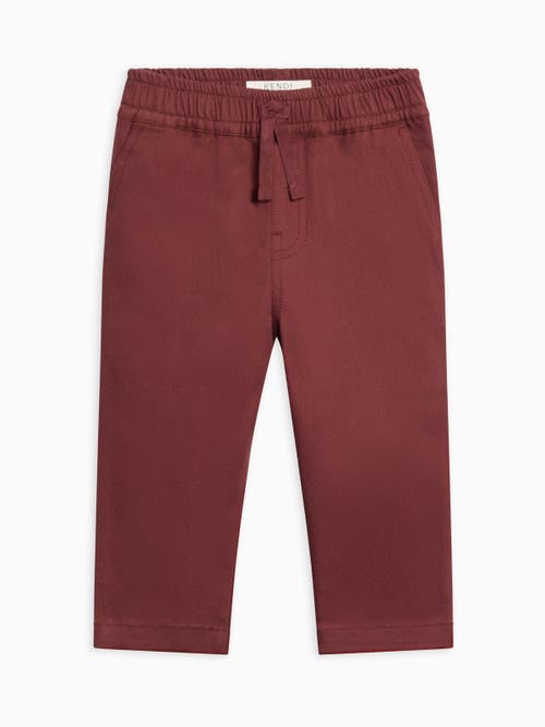 Kendi Kids' Grover Twill Pant In Red