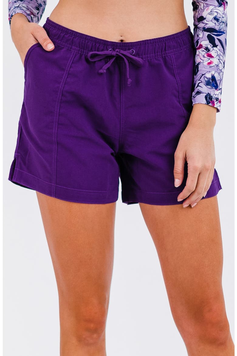 4" Board Shorts, Main, color, Eggplant
