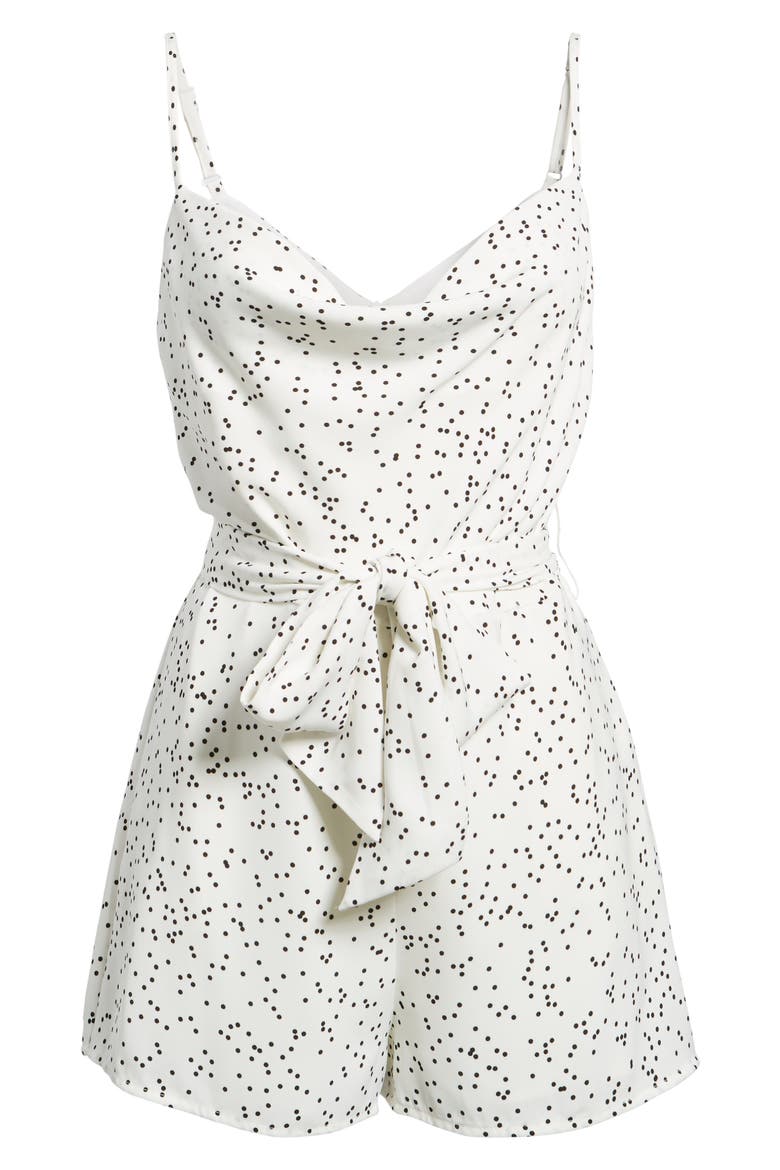 Embrace Me Romper, Alternate, color, WHITE W BLACK SPOT