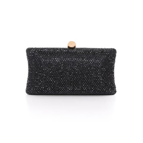 Nia Fully Crystal Beveled Minaudiere