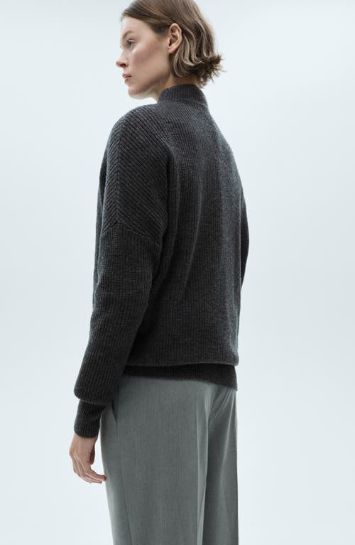 MANGO MANGO OVERSIZE WOOL MOCK NECK SWEATER